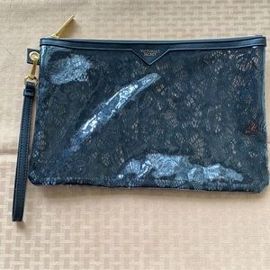 Victoria secret black lace wristlet nwot